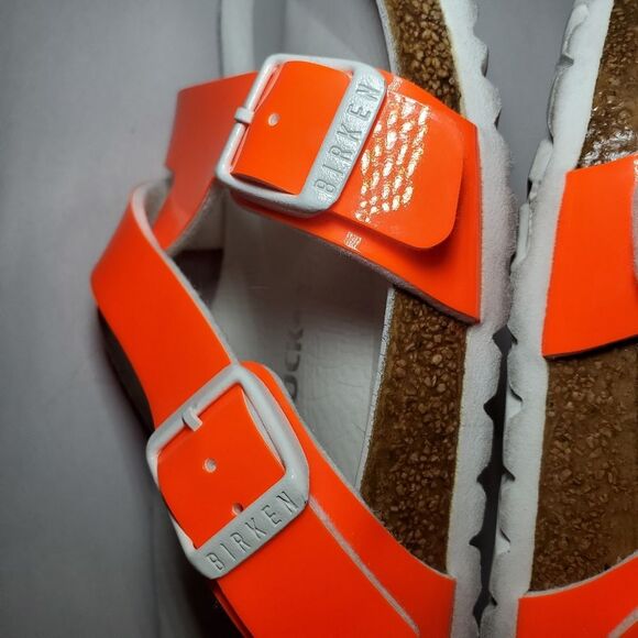 Yao Hex Neon Patent Birkenstock Sandals Size 38 (7) - Picture 10 of 12